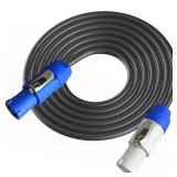 PowerCon Power Cable AC PowerCon Input to Output 12AWG 3 Pin Power Extension Cable for LED Screen Beam Moving Head Light, Stage Light Power,Audio Video Equipment and More-6FT