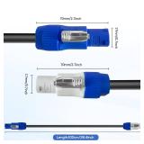PowerCon Power Cable AC PowerCon Input to Output 12AWG 3 Pin Power Extension Cable for LED Screen Beam Moving Head Light, Stage Light Power,Audio Video Equipment and More-6FT