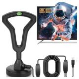 2025 HIDB Smart TV Indoor Antenna, Suitable for Long-Distance Reception of All Local Channels, Supports 4K 1080P, with a Strong Magnetic Base for Easy Installation, 16-Foot coaxial Cable.