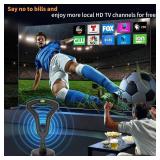 2025 HIDB Smart TV Indoor Antenna, Suitable for Long-Distance Reception of All Local Channels, Supports 4K 1080P, with a Strong Magnetic Base for Easy Installation, 16-Foot coaxial Cable.