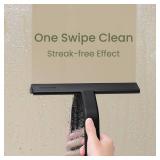 dancemoon JustHang Shower Squeegee for Glass Doors, All-One-Piece Silicone with Built-in Hook Design for Easy Hanging, Household Window Mirror Squeegee for Bathroom, Glass, Kitchen, Tile Wall, Car