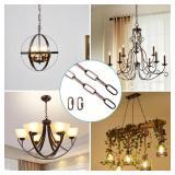 Helunsi Lighting Chain, 6 Feet Red Bronze Light Fixture Chain, Metal Chandelier Chain Extension with Connection Link Lock, Heavy Duty Hanging Chain Lamp Fixture Pendant Ceiling Decorative Kit - 6