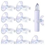 Boao 50 Pieces Christmas Candle Suction Cups Holder Window Candle Clamp Clips Plastic Candle Suction Cups for Home Weeding Party Decoration