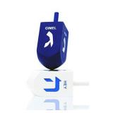 The Dreidel Company Hanukkah Game 2-Pack 3 Inches Extra Large Blue & White Wood Dreidels