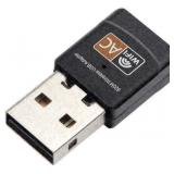 Divine Blue WiFi Adapter for Desktop pc, AC600 Mbps Dual Band 2.4/5Ghz USB Wi-Fi dongle, 802.11 Black USB Wi-Fi Adapter for PC, Laptop, MacBook, and Windows 10, Support.