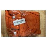 GAWAMAY Decorative Chenille Throw Pillow Covers 26x26 Inch Pack of 2, Soft Square Couch Pillow Cover for Sofa Cushion Living Room Bedroom Solid Dyed Oversized Pillowcases Orange 66x66cm (ONLY Covers)