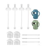 Straw Cup Conversion Kit with Silicone Sleeves for Dr. Brown