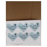 I Love My Dad Stickers 120ct