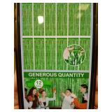 Green Wavy Metallic Foil Fringe Banner Tinsel 12pk