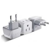 Ceptics CT-9C Continental European Travel Adapter Plug - Type C (3-Pack)