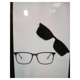 BlueDuo Cruise Premium Square Blue Light Blocking Glasses with Magnetic Sunglass Clip On Bundle