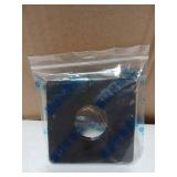 Wall Split Flange ABS Square Self Adhesive Plate 5pcs Black