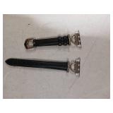 Apple Watch Band Black with Silver Heart