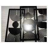 Putuo Decor Modern Minimalist Wall Art Set of 3, Black and Gray MDF Cut-Out Geometric Line Panels, Abstract Vertical Art for Living Room Bedroom Office Wall Decor