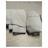 RYB HOME White Curtains for Bedroom - Room Darkening Curtains for Kitchen Cafe, Insulated Energy Saving Panels for Living Room, Back Tab Top, 42 x 45 inch, Grayish White, 1 Pair