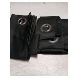 NICETOWN Living Room Blackout Curtains and Drapes, Black Solid Thermal Insulated Grommet Blackout Drapery Panels for Window (2 Panels, 34 inches Wide by 63 inches Long, Black)