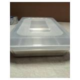 GoodCook Set of 2 Nonstick Steel 13" x 9" Cake Baking Pans with Covers, Gray