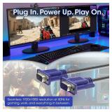 Kado VGA Cable 5ft, Video Graphics Array 1920x1080 FHD 60Hz High Speed, Male-to-Male 1.5m Genuine Parts Made for Sceptre Monitor, Television, PC, TV Box, Gaming Console, Projector