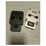 Nulaxy 2 Pack Dual Folding Cell Phone Stand, Fully Adjustable Phone Holder for Desk, Compatible with iPhone 17 16 15 14 13 12 11, Nintendo Switch, All Phones, Black & Rose Gold