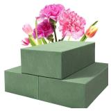 Ortarco 3 Pack Floral Foam Blocks (5.5" x 3.1" x 1.7") Wet and Dry Flower Foam for Flower Arrangements Supplies, Flower Foam Blocks for Fresh or Artificial Flowers in Art, Crafts and DIY Decorations