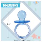 Baby Pacifier 2.5" Baby Shower Favors Decoration (Blue, 36 Count)