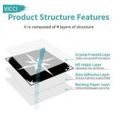 VICCI 24pcs Floor Tile Stickers Peel & Stick Kitchen Backsplash Wall Tile Decals 7.87"*7.87" Subway Sticker Self-Adhesive for Bedroom Bathroom Laundry Home Fireplace Decor,Black & White