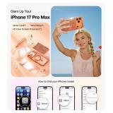 Meifigno Designed for iPhone 17 Pro Max Case 6.9", [Glitter Card & Wrist Strap] [Compatible with MagSafe] [2X HD Screen Protectors] Surround Raised Lens Protection for 17 ProMax Case, Cosmic Orange