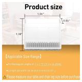 Rectangle Chair Leg Protectors for Hardwood Floors, Silicone Covers to Protect Wood Tile Floors Felt Pads Furniture Leg Caps Reduce Noise, Easy to Move,16 PCS Clear.