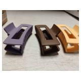 Modern Rectangle Hair Clips Set