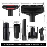 Universal Vacuum Attachment Kit 1-1/4" Vacuum Hose Adapter Wet Dry Plastic Vacuum Cleaners Accessories with Extension Wand Horse Hair Brush Flexible Crevice Tool Adapter for Shop Vac Attachment 11 pcs