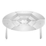 VEVOR Fire Pit Heat Deflector for Solo Stove Yukon, 27 inch Bonfire Round for Wood Burning Fire Pit, 304 Stainless Steel Heat Diffuser, Detachable Burner Cover Camping Accessories