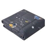 Anfie Weighted Blanket Kids (40"x60" 5lbs), Weighted Blanket Cooling Blanket for Sleeping,Throw Size Breathable Blanket with Premium Glass Bead(Space Grey)
