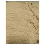 EMME Cotton Throw Blanket for Couch Soft Muslin Blankets 50"x60" Lightweight Breathable Blanket Light Tan All Season Gauze Blanket