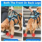 Lafoty Dog Lift Harness for Large Male Dogs, 2-in-1, Back Leg Support & Mobility Assistance for Senior Dogs, Post-Surgery Recovery Sling(Black, Large)