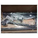 Room Darkening Curtain Rods for Windows, 28 to 84 Inches Splicing Construction Drapery Rod, 1" Adjustable Blackout Wrap Around Curved Curtains Rod, Wall Mounted Ceiling Mounted, Matte Black