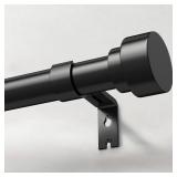 IFELS Heavy Duty Curtain Rods for Windows 48 to 84 Inch, 1 Inch Adjustable Black Curtain Rod with Easy Installation and Modern Design (A1,Black,30-90")
