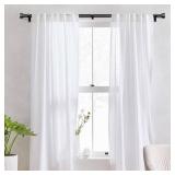 IFELS Heavy Duty Curtain Rods for Windows 48 to 84 Inch, 1 Inch Adjustable Black Curtain Rod with Easy Installation and Modern Design (A1,Black,30-90")