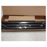 IFELS Heavy Duty Curtain Rods for Windows 48 to 84 Inch, 1 Inch Adjustable Black Curtain Rod with Easy Installation and Modern Design (A1,Black,30-90")