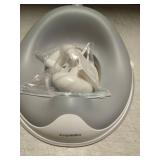 ANGELBLISS Baby Potty Training Toilet Seat with Soft Cushion Handles, Haute Collection, Double Anti-Slip Design and Splash Guard for Boys and Girls (Grey)