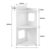 Lokubond Small Corner Shelf, Toilet Paper Storage, Bathroom Storage Shelves, Plant Stand Display Shelf for Living Room, Bedroom, Kitchen, Office (White)