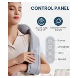Nekteck Neck Massager for Pain Relief Deep Tissue, Shiatsu Back Massager with Soothing Heat, Electric Deep Tissue 3D Kneading Massage Tools for Shoulder Muscle, Adjustable Heat and Straps