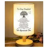 SOUHONEY Pastor Appreciation Gifts - Unique Pastor Gifts for Men for Pastor Day, Christmas, Birthday, Anniversary, Fathers Day, Fabric Bedside Decor Lamp