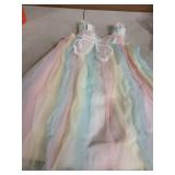 Pastel Rainbow Tulle Party Dress-5T