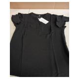 Black Short Sleeve Blouse -S