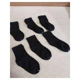 6 Pairs Black Athletic Quarter Socks Appears To Be Childrens Size