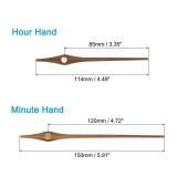 PATIKIL Replacement Clock Hands Kit, 5 Set Wooden Clock Mechanism Movement Wall Clock Hands Parts Replacement for 12 Inch Wall Clock Repair DIY Home Art Decor, H1
