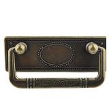 MuDuJia 4 Pack 2 1/2" Antique Bronze Bail Drawer Pull Hanging Pulls Drop Swing Handles Cabinet Knob Hardware 64 mm 2.5Inches Centers (4)