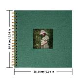 Yopih Linen Covered Scrapbook Photo Album, 10x10 Inches with Hardcover Kraft White Pages - Ideal for Travel, Wedding, Guest Book, Christmas, Baby Shower (20 Sheets/40 Pages)