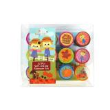 TINYMILLS 12 Pcs Fall Harvest Thanksgiving Stamp Kit for Kids - Thanksgiving Pumpkin Autumn Self Inking Stamps Gift Party Favors