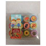 TINYMILLS 12 Pcs Fall Harvest Thanksgiving Stamp Kit for Kids - Thanksgiving Pumpkin Autumn Self Inking Stamps Gift Party Favors